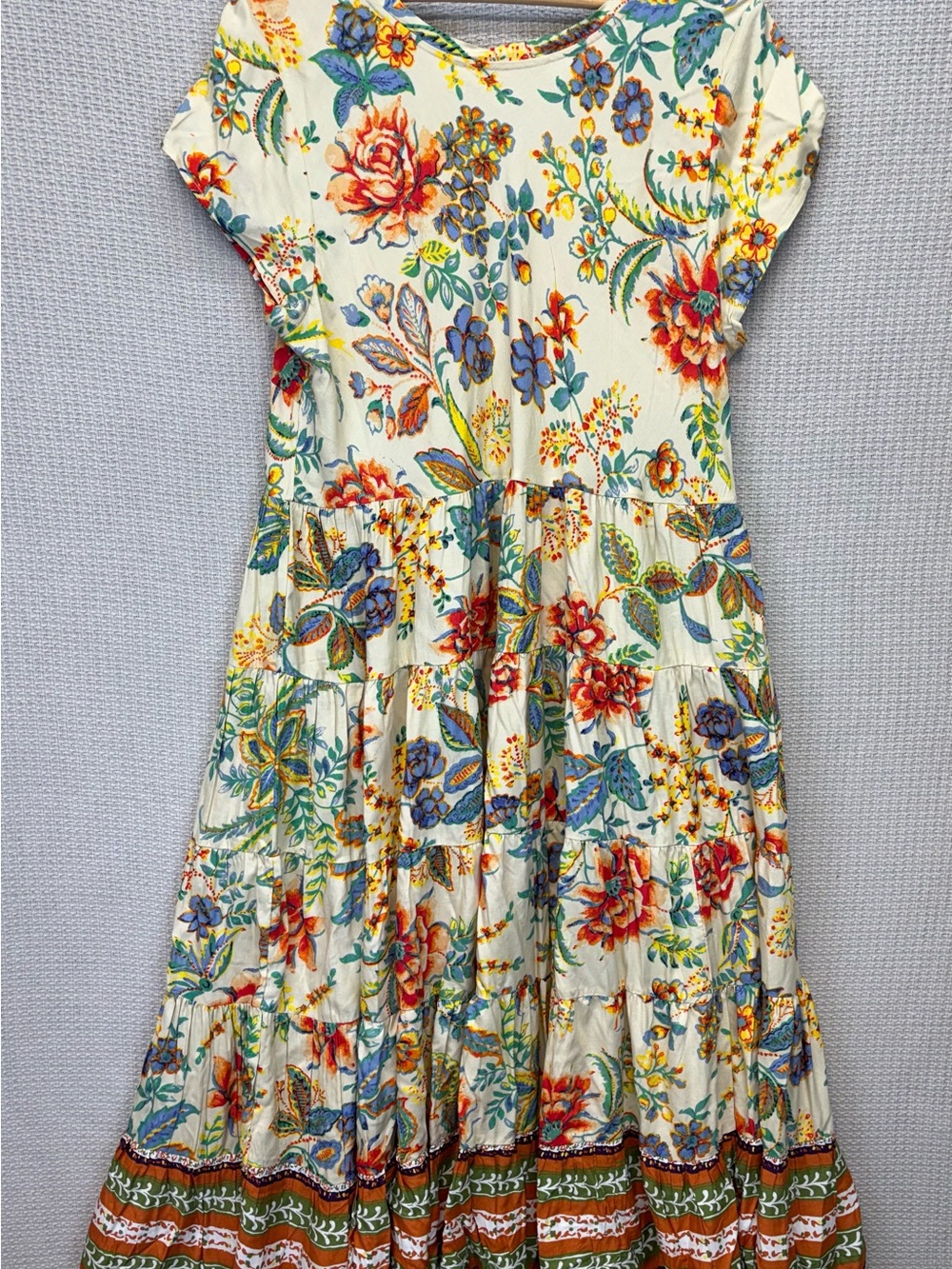 NWT Soft Surroundings Kara Tiered Boho Maxi Dress 1X Floral Cottagecore Peasant - Picture 7 of 10